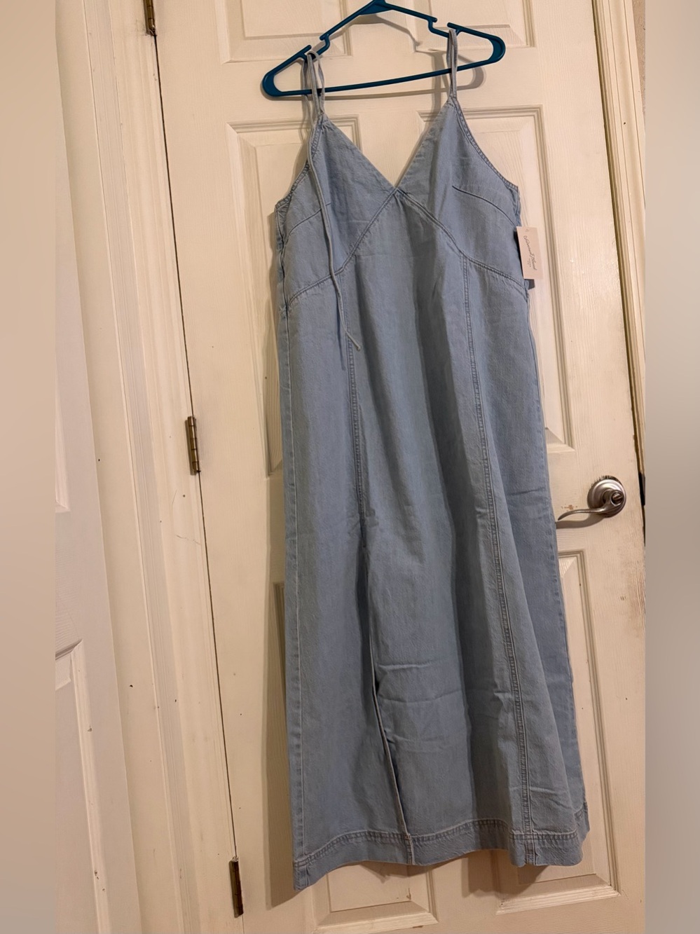 Universal Thread Light Blue Denim Spaghetti Strap dress size Large